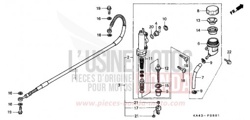 PANNEAU DE FREIN ARRIERE (2) CR250RH de 1987